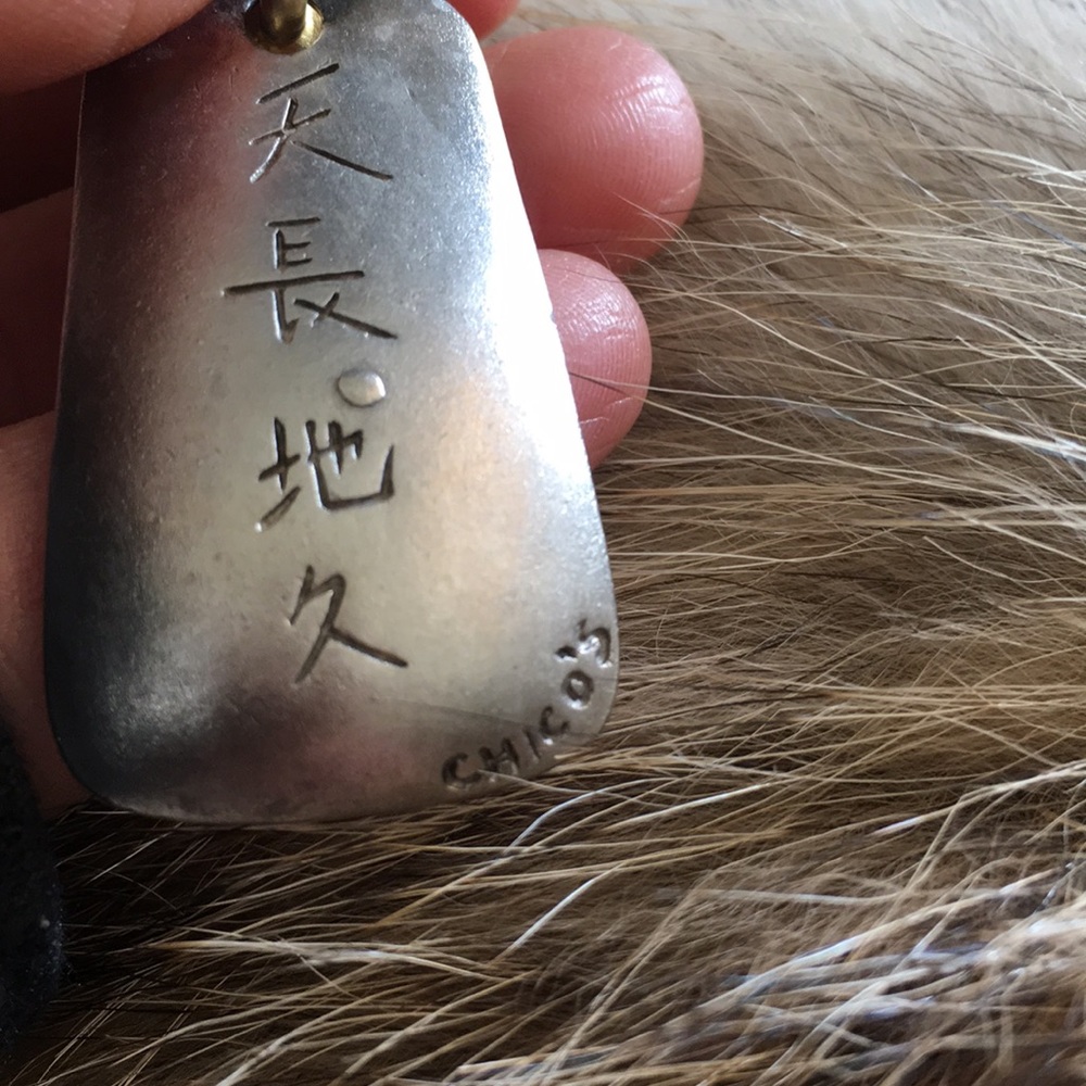 CHICOS silver statement piece, Japanese symbols - Picture 2 of 5